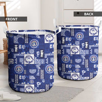 Northern Mariana Islands Magof Nochebuena Laundry Basket Pacific Patchwork Xmas Vibes LT9 - Polynesian Pride