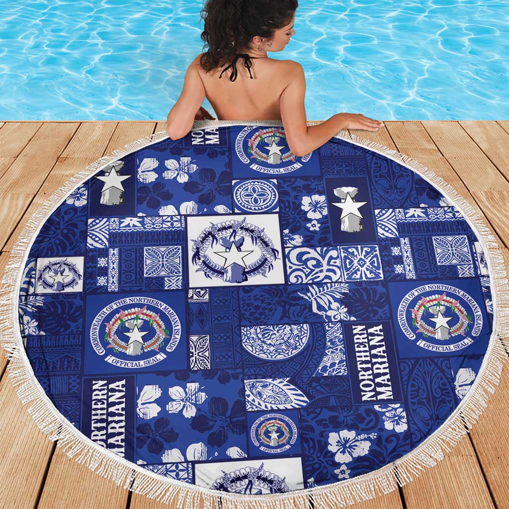 Northern Mariana Islands Magof Nochebuena Beach Blanket Pacific Patchwork Xmas Vibes LT9 - Polynesian Pride