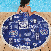 Northern Mariana Islands Magof Nochebuena Beach Blanket Pacific Patchwork Xmas Vibes LT9 - Polynesian Pride