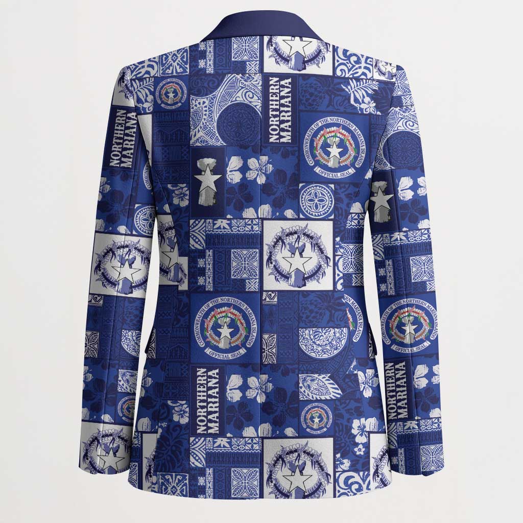 Northern Mariana Islands Magof Nochebuena Blazer Pacific Patchwork Xmas Vibes LT9 - Polynesian Pride