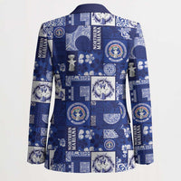 Northern Mariana Islands Magof Nochebuena Blazer Pacific Patchwork Xmas Vibes LT9 - Polynesian Pride