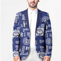 Northern Mariana Islands Magof Nochebuena Blazer Pacific Patchwork Xmas Vibes LT9 - Polynesian Pride
