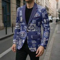 Northern Mariana Islands Magof Nochebuena Blazer Pacific Patchwork Xmas Vibes LT9 - Polynesian Pride