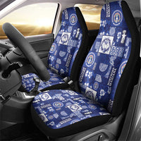 Northern Mariana Islands Magof Nochebuena Car Seat Cover Pacific Patchwork Xmas Vibes - Polynesian Pride