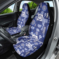 Northern Mariana Islands Magof Nochebuena Car Seat Cover Pacific Patchwork Xmas Vibes - Polynesian Pride