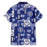 Northern Mariana Islands Magof Nochebuena Family Matching Off Shoulder Short Dress and Hawaiian Shirt Pacific Patchwork Xmas Vibes LT9 - Polynesian Pride