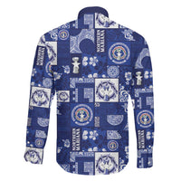 Northern Mariana Islands Magof Nochebuena Family Matching Off Shoulder Short Dress and Hawaiian Shirt Pacific Patchwork Xmas Vibes LT9 - Polynesian Pride