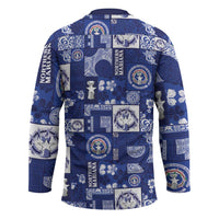 Northern Mariana Islands Magof Nochebuena Hockey Jersey Pacific Patchwork Xmas Vibes LT9 - Polynesian Pride