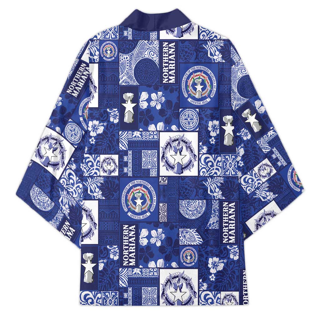 Northern Mariana Islands Magof Nochebuena Kimono Pacific Patchwork Xmas Vibes LT9 - Polynesian Pride