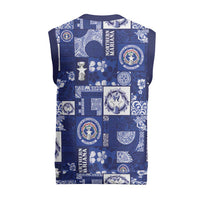 Northern Mariana Islands Magof Nochebuena Christmas Knitted V-Neck Vest Pacific Patchwork Xmas Vibes - Polynesian Pride