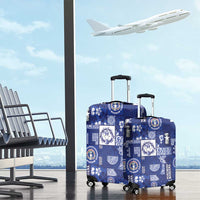 Northern Mariana Islands Magof Nochebuena Luggage Cover Pacific Patchwork Xmas Vibes - Polynesian Pride