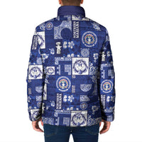 Northern Mariana Islands Magof Nochebuena Padded Jacket Pacific Patchwork Xmas Vibes LT9 - Polynesian Pride