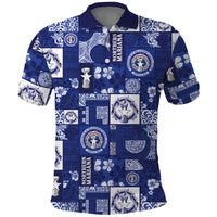 Northern Mariana Islands Magof Nochebuena Polo Shirt Pacific Patchwork Xmas Vibes - Polynesian Pride