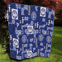 Northern Mariana Islands Magof Nochebuena Quilt Pacific Patchwork Xmas Vibes - Polynesian Pride