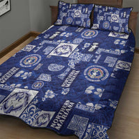 Northern Mariana Islands Magof Nochebuena Quilt Bed Set Pacific Patchwork Xmas Vibes - Polynesian Pride