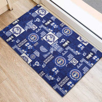 Northern Mariana Islands Magof Nochebuena Rubber Doormat Pacific Patchwork Xmas Vibes LT9 - Polynesian Pride