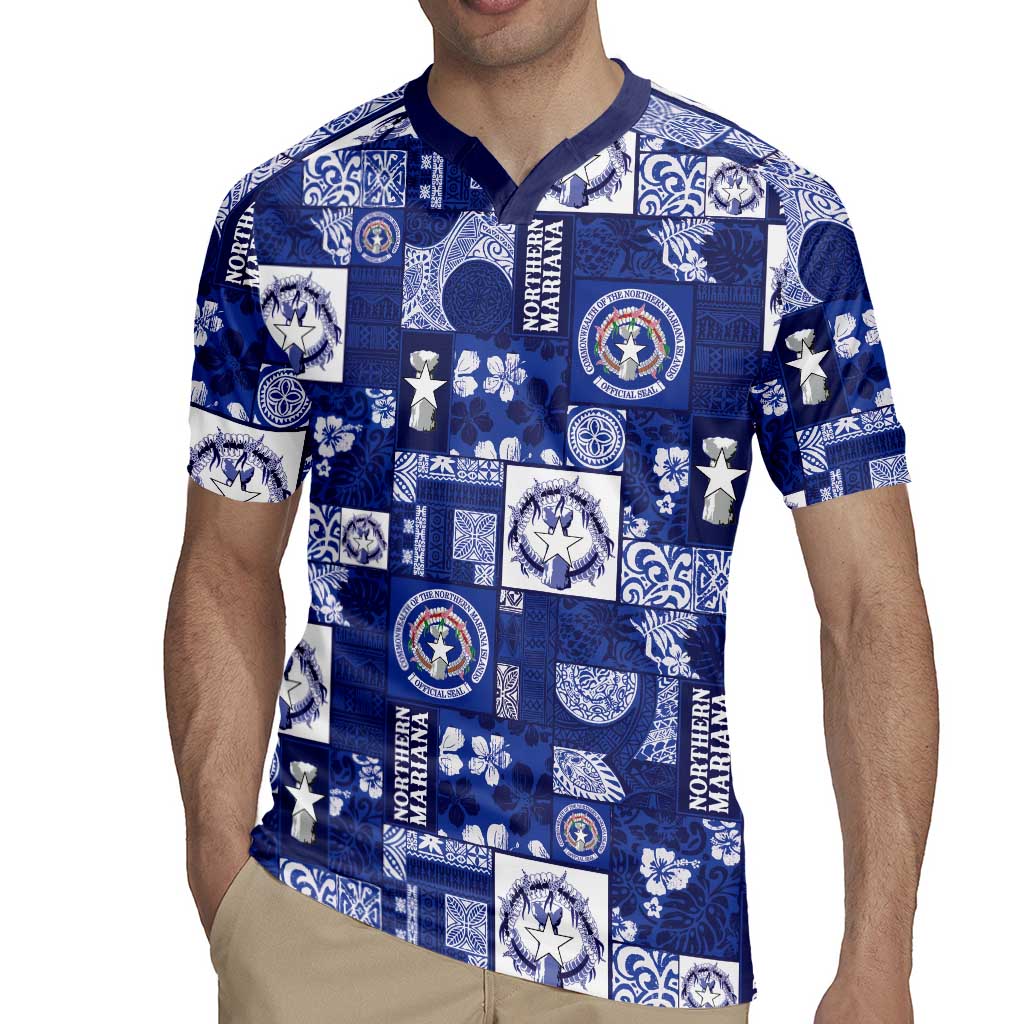 Northern Mariana Islands Magof Nochebuena Rugby Jersey Pacific Patchwork Xmas Vibes LT9 - Polynesian Pride