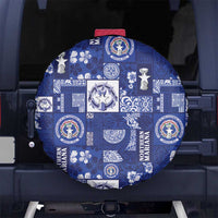 Northern Mariana Islands Magof Nochebuena Spare Tire Cover Pacific Patchwork Xmas Vibes - Polynesian Pride