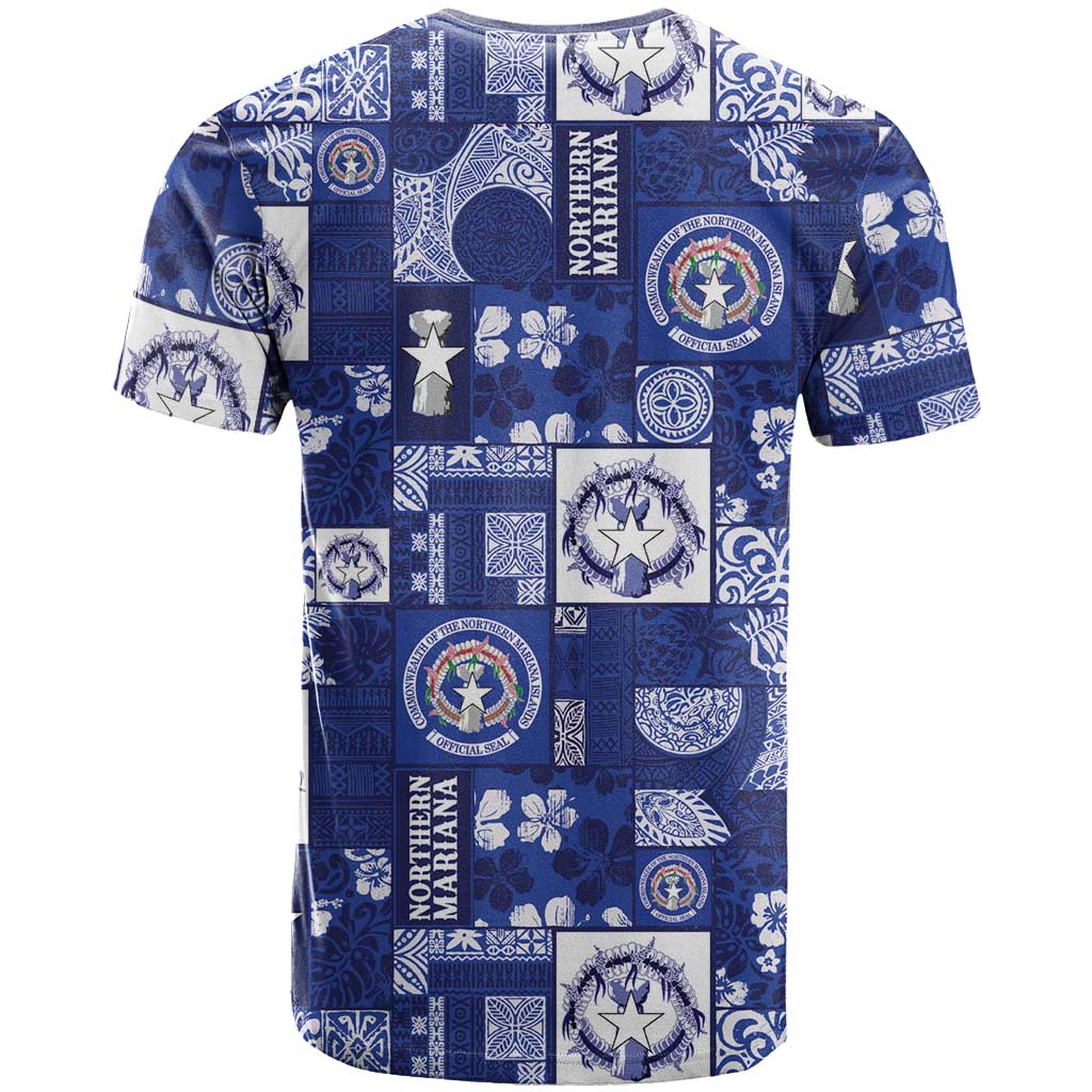 Northern Mariana Islands Magof Nochebuena T Shirt Pacific Patchwork Xmas Vibes - Polynesian Pride
