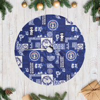 Northern Mariana Islands Magof Nochebuena Tree Skirt Pacific Patchwork Xmas Vibes - Polynesian Pride