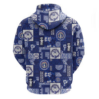 Northern Mariana Islands Magof Nochebuena Zip Hoodie Pacific Patchwork Xmas Vibes LT9 - Polynesian Pride