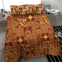 Rotuma Faiakse'ea 'e Kirisimasi Bedding Set Pacific Patchwork Xmas Vibes - Polynesian Pride