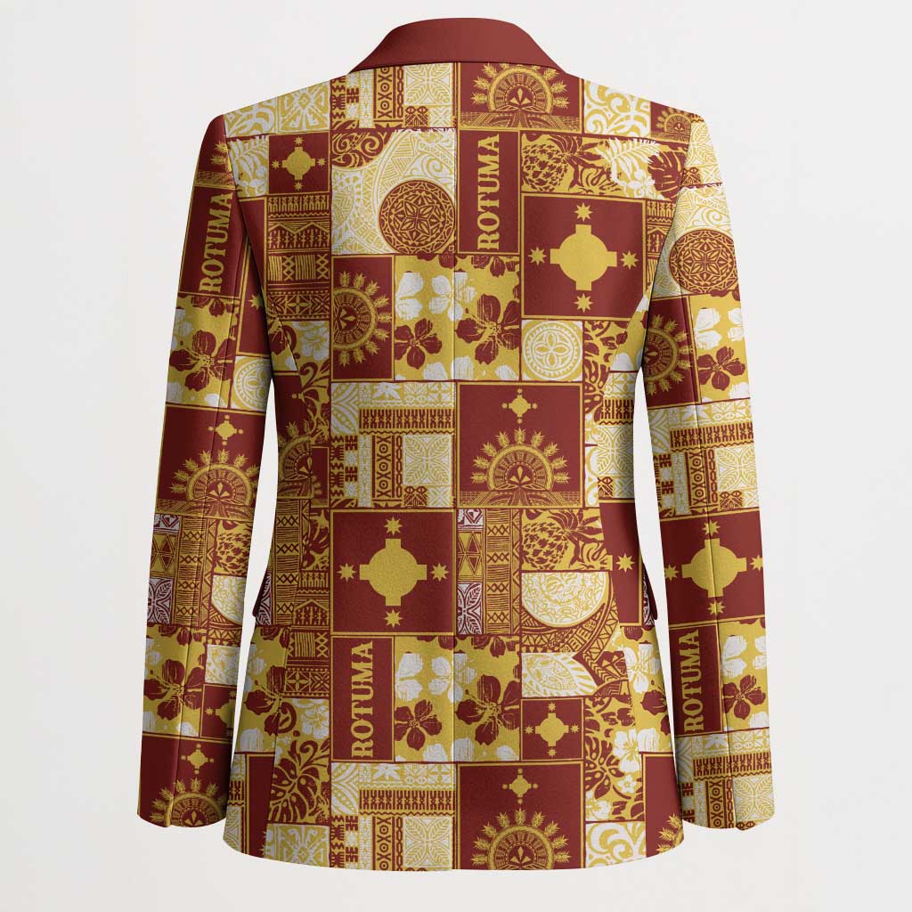 Rotuma Faiakse'ea 'e Kirisimasi Blazer Pacific Patchwork Xmas Vibes LT9 - Polynesian Pride