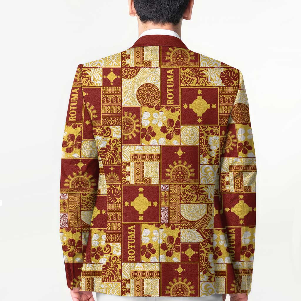 Rotuma Faiakse'ea 'e Kirisimasi Blazer Pacific Patchwork Xmas Vibes LT9 - Polynesian Pride