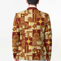 Rotuma Faiakse'ea 'e Kirisimasi Blazer Pacific Patchwork Xmas Vibes LT9 - Polynesian Pride