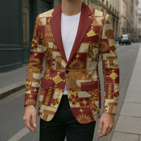 Rotuma Faiakse'ea 'e Kirisimasi Blazer Pacific Patchwork Xmas Vibes LT9 - Polynesian Pride