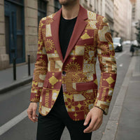 Rotuma Faiakse'ea 'e Kirisimasi Blazer Pacific Patchwork Xmas Vibes LT9 - Polynesian Pride