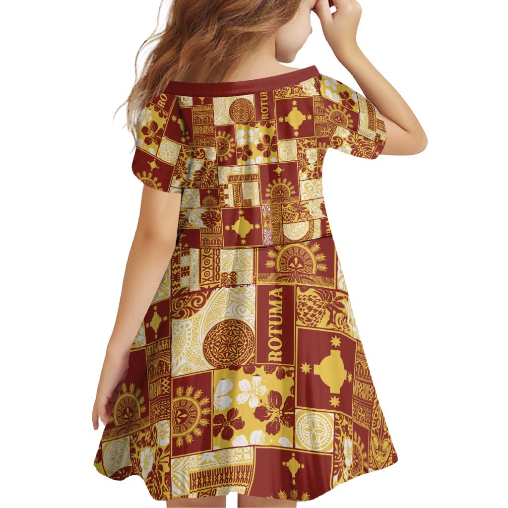 Rotuma Faiakse'ea 'e Kirisimasi Family Matching Off Shoulder Short Dress and Hawaiian Shirt Pacific Patchwork Xmas Vibes LT9 - Polynesian Pride
