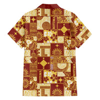 Rotuma Faiakse'ea 'e Kirisimasi Family Matching Off Shoulder Short Dress and Hawaiian Shirt Pacific Patchwork Xmas Vibes LT9 - Polynesian Pride