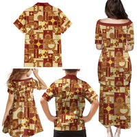 Rotuma Faiakse'ea 'e Kirisimasi Family Matching Puletasi and Hawaiian Shirt Pacific Patchwork Xmas Vibes - Polynesian Pride
