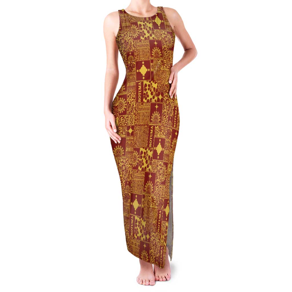 Rotuma Faiakse'ea 'e Kirisimasi Family Matching Tank Maxi Dress and Hawaiian Shirt Pacific Patchwork Xmas Vibes - Polynesian Pride