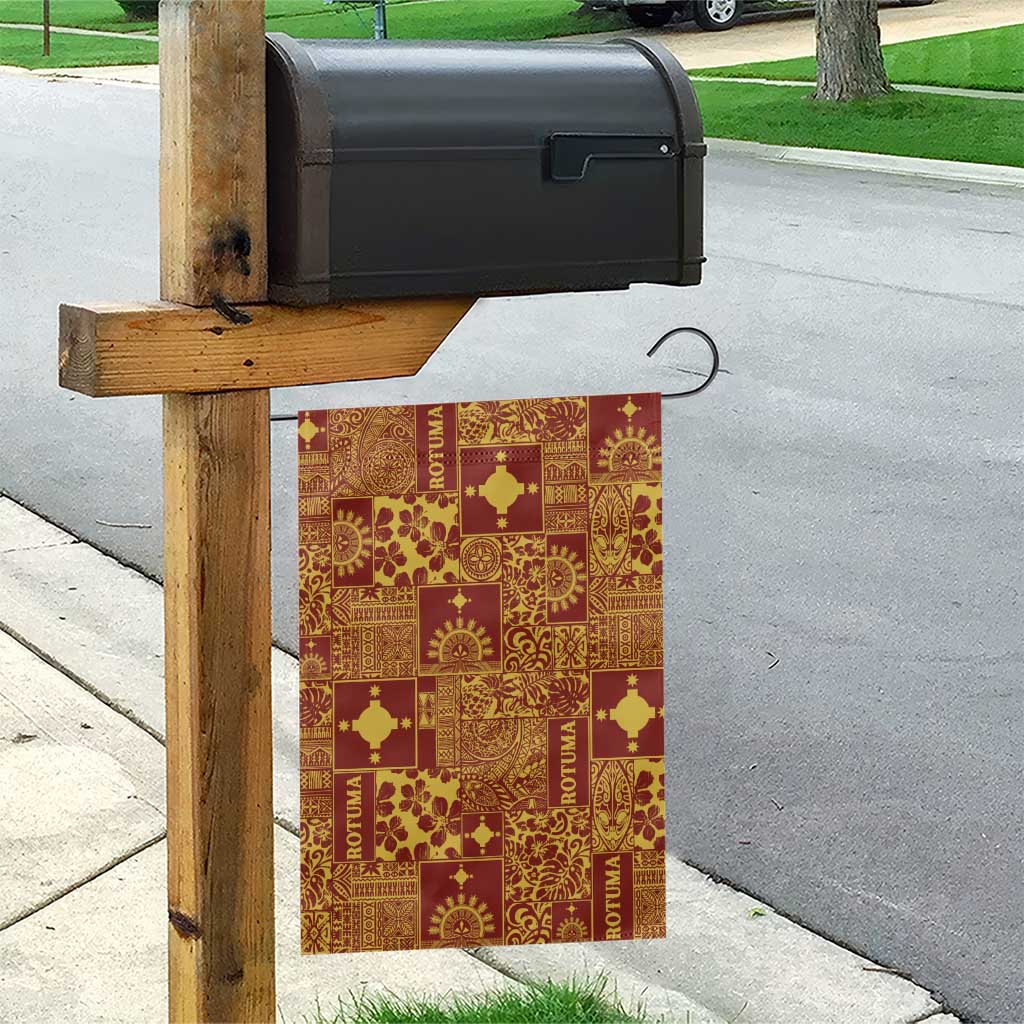 Rotuma Faiakse'ea 'e Kirisimasi Garden Flag Pacific Patchwork Xmas Vibes - Polynesian Pride