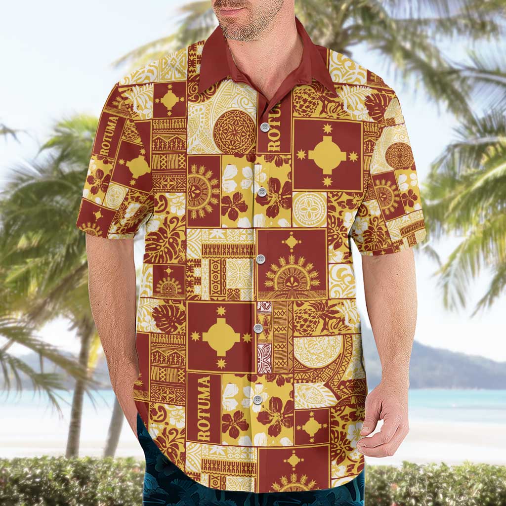 Rotuma Faiakse'ea 'e Kirisimasi Hawaiian Shirt Pacific Patchwork Xmas Vibes - Polynesian Pride