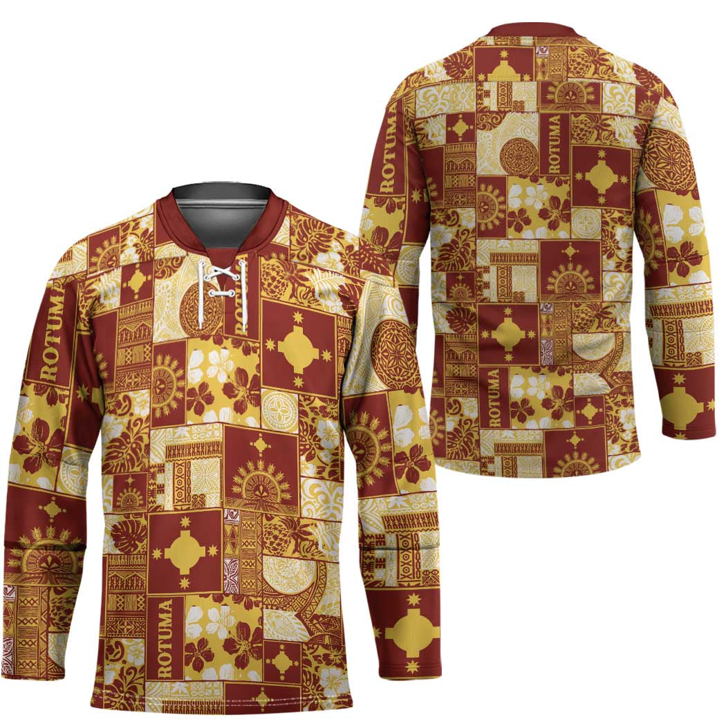 Rotuma Faiakse'ea 'e Kirisimasi Hockey Jersey Pacific Patchwork Xmas Vibes LT9 - Polynesian Pride