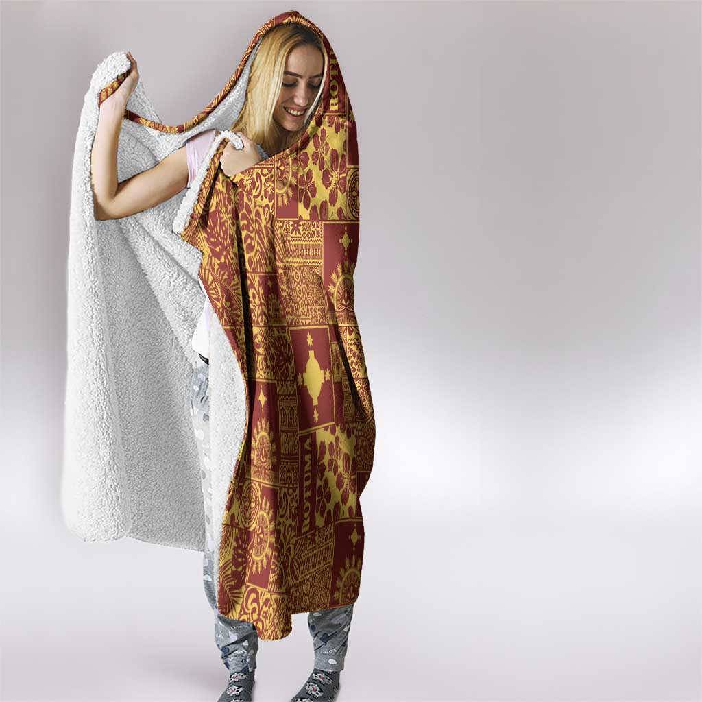 Rotuma Faiakse'ea 'e Kirisimasi Hooded Blanket Pacific Patchwork Xmas Vibes LT9 - Polynesian Pride