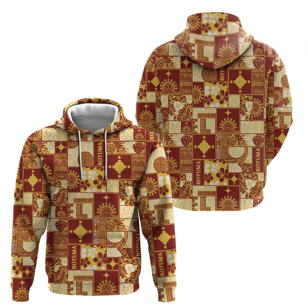 Rotuma Faiakse'ea 'e Kirisimasi Hoodie Pacific Patchwork Xmas Vibes - Polynesian Pride
