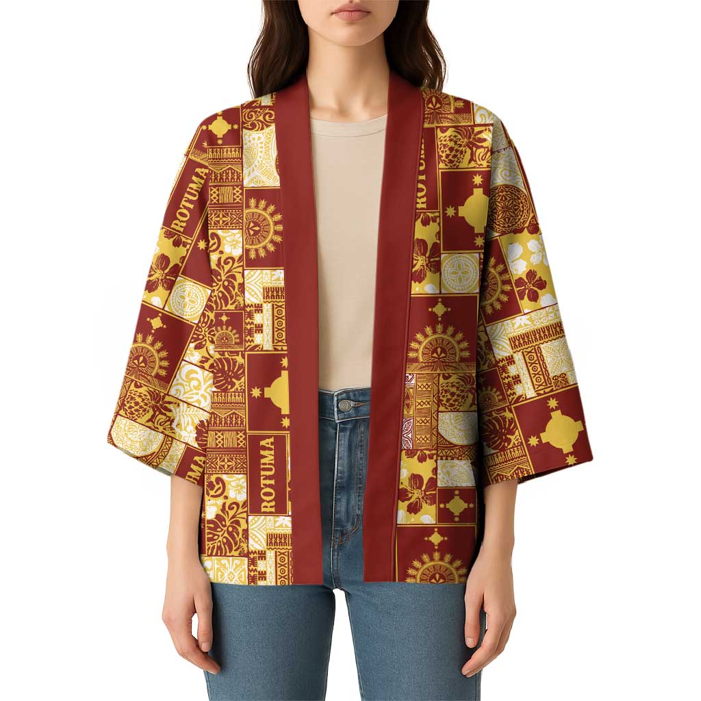 Rotuma Faiakse'ea 'e Kirisimasi Kimono Pacific Patchwork Xmas Vibes LT9 - Polynesian Pride