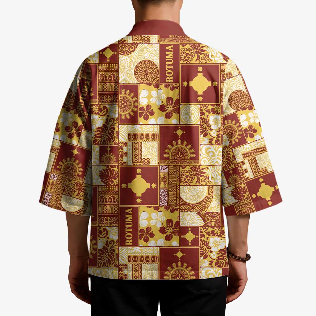 Rotuma Faiakse'ea 'e Kirisimasi Kimono Pacific Patchwork Xmas Vibes LT9 - Polynesian Pride