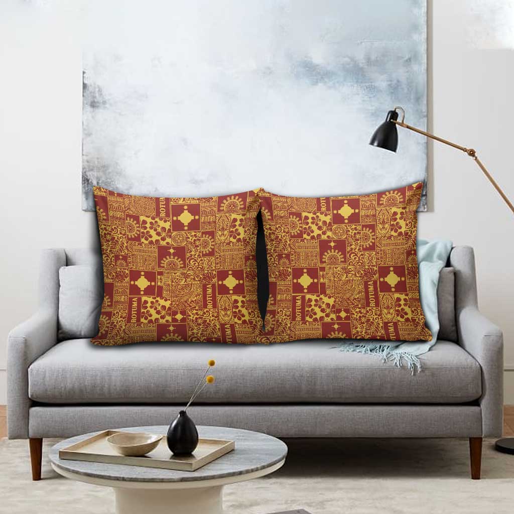 Rotuma Faiakse'ea 'e Kirisimasi Pillow Cover Pacific Patchwork Xmas Vibes LT9 - Polynesian Pride