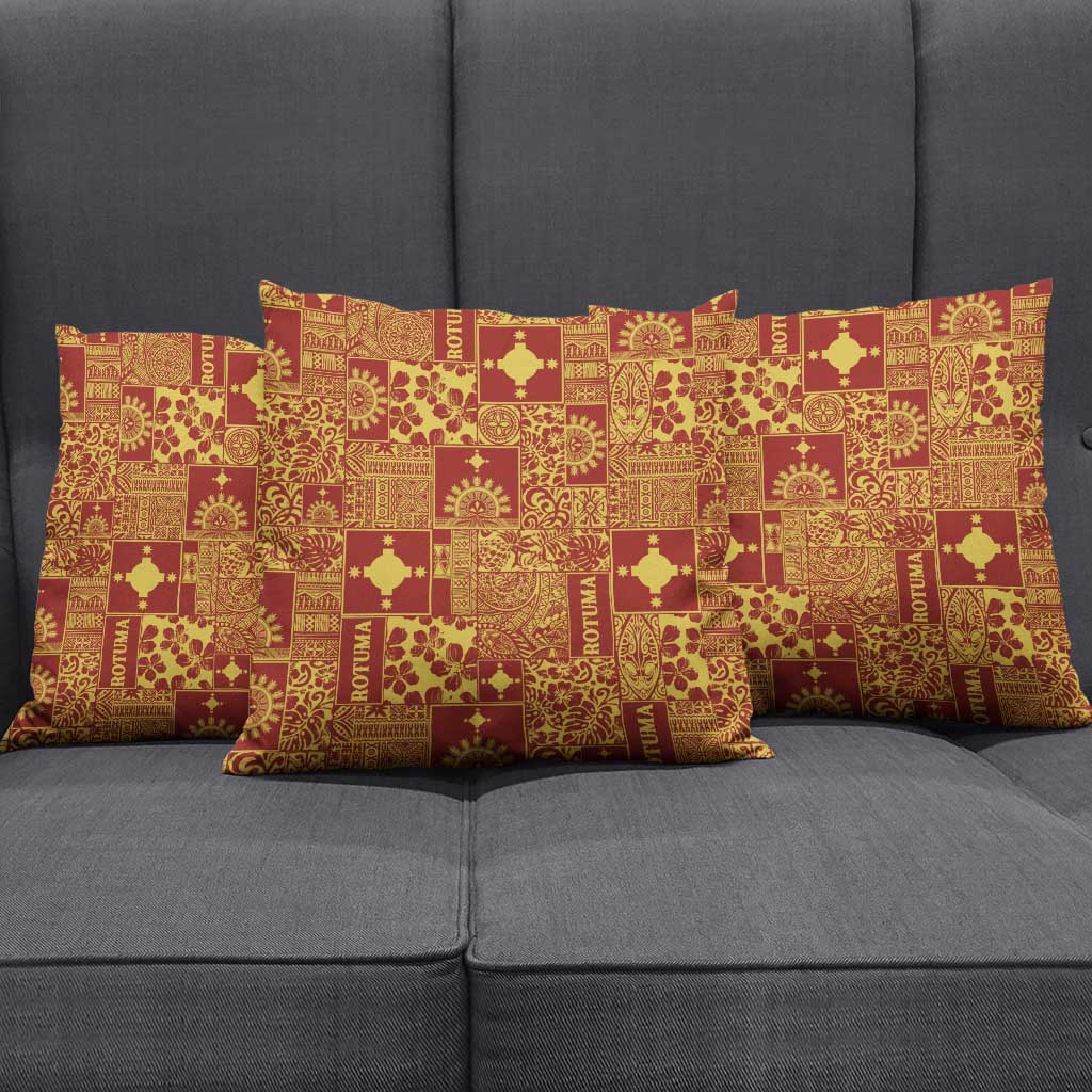 Rotuma Faiakse'ea 'e Kirisimasi Pillow Cover Pacific Patchwork Xmas Vibes LT9 - Polynesian Pride