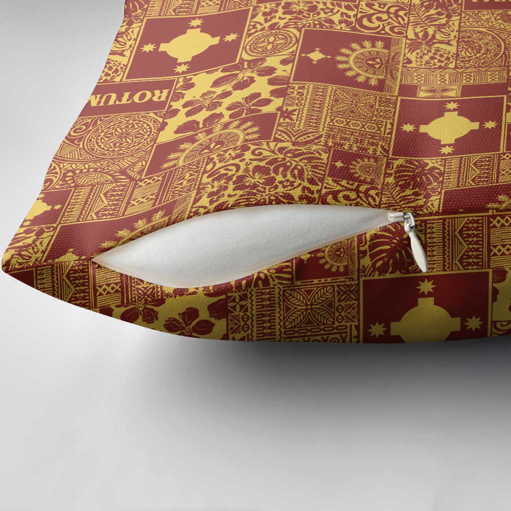 Rotuma Faiakse'ea 'e Kirisimasi Pillow Cover Pacific Patchwork Xmas Vibes LT9 - Polynesian Pride