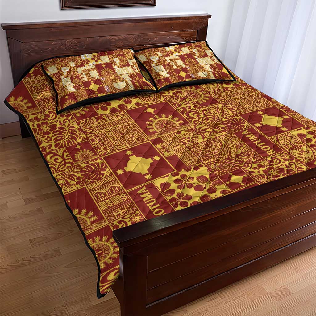 Rotuma Faiakse'ea 'e Kirisimasi Quilt Bed Set Pacific Patchwork Xmas Vibes - Polynesian Pride
