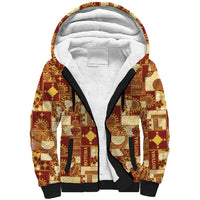 Rotuma Faiakse'ea 'e Kirisimasi Sherpa Hoodie Pacific Patchwork Xmas Vibes LT9 Unisex Red - Polynesian Pride