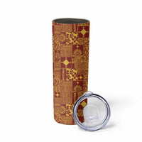 Rotuma Faiakse'ea 'e Kirisimasi Skinny Tumbler Pacific Patchwork Xmas Vibes - Polynesian Pride