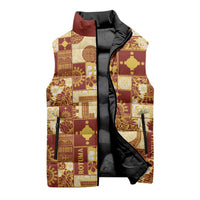 Rotuma Faiakse'ea 'e Kirisimasi Sleeveless Puffer Jacket Pacific Patchwork Xmas Vibes LT9 - Polynesian Pride