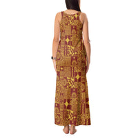 Rotuma Faiakse'ea 'e Kirisimasi Tank Maxi Dress Pacific Patchwork Xmas Vibes - Polynesian Pride